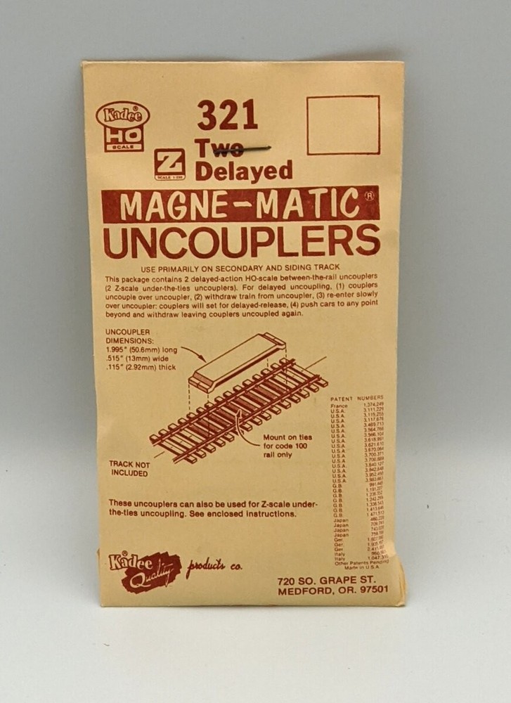 Kadee 321 HO Magne-Matic Delayed Uncouplers 2-pack