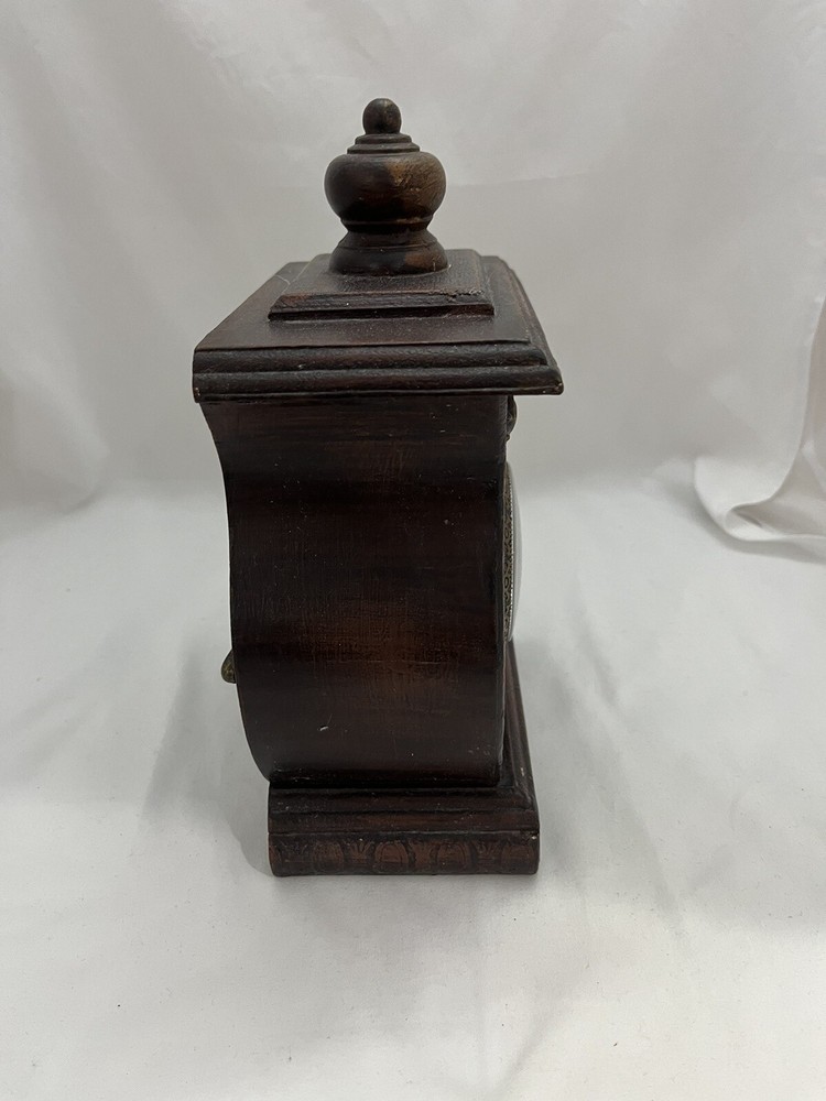 Clock Rustic Farmhouse Design Dark Wood Table Clock