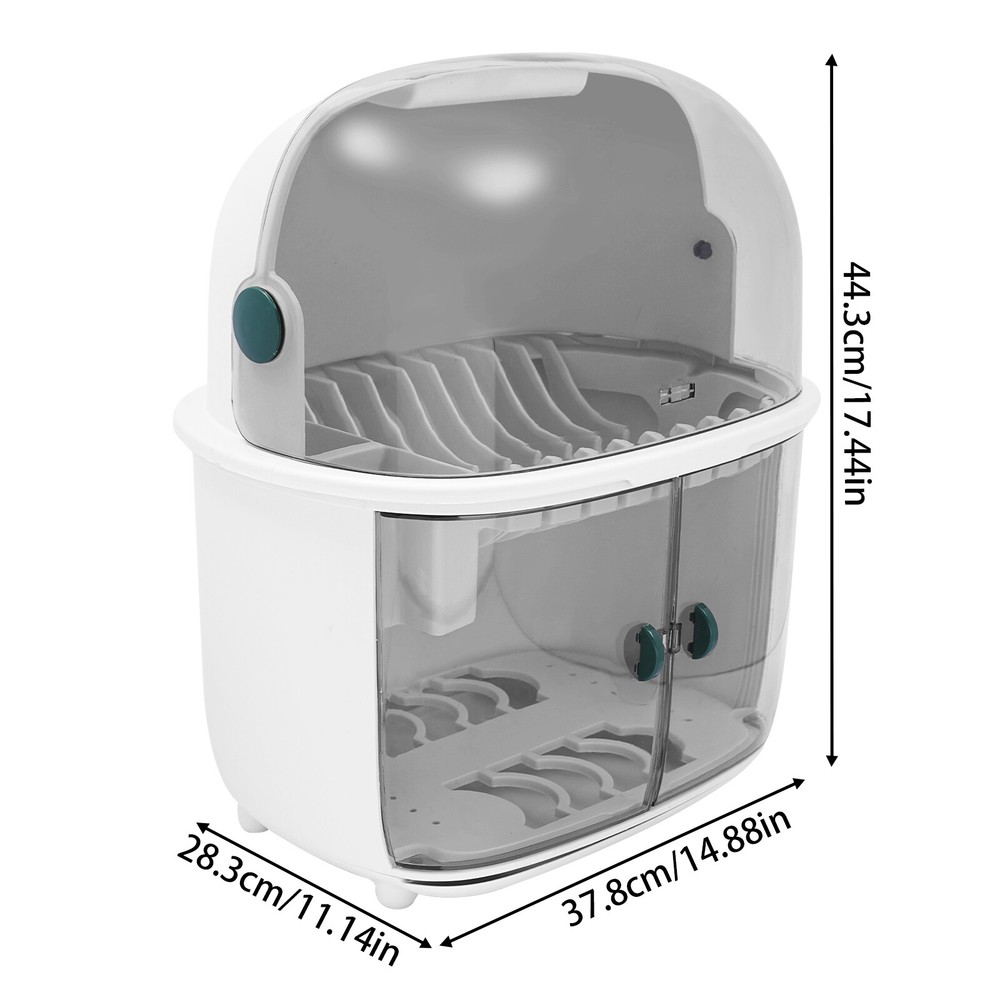 2 Tier Plastic Drying Rack for Kitchen, Dish Drying Rack 2-tier Dish Drying Rack
