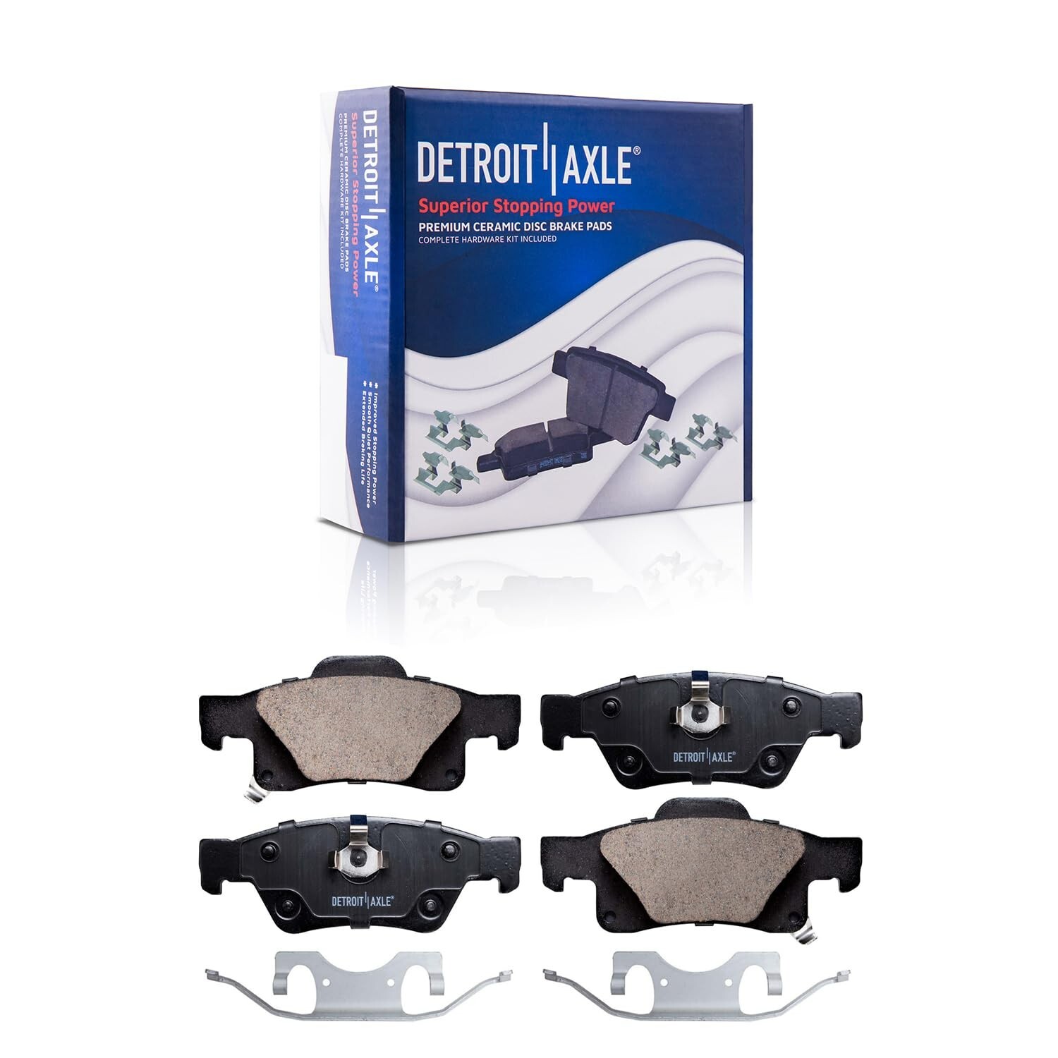 Front Rear Ceramic Brake Pads for 2011 - 2018 Dodge Durango Jeep Grand Cherokee