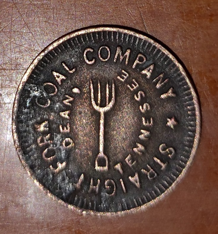 Dean, Tennessee. Straight Fork Coal Co. 1c Script Listed Token R-9