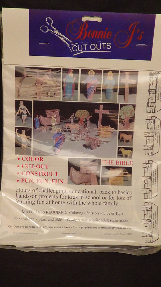 Paper Cutouts Art Project 14 piece Bible Theme