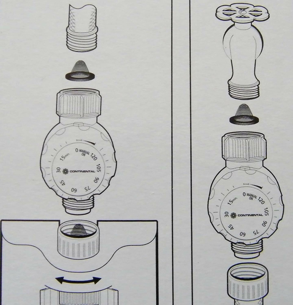 CONTINENTAL WATER TIMER - AUTOMATIC - REAL TIME NEW