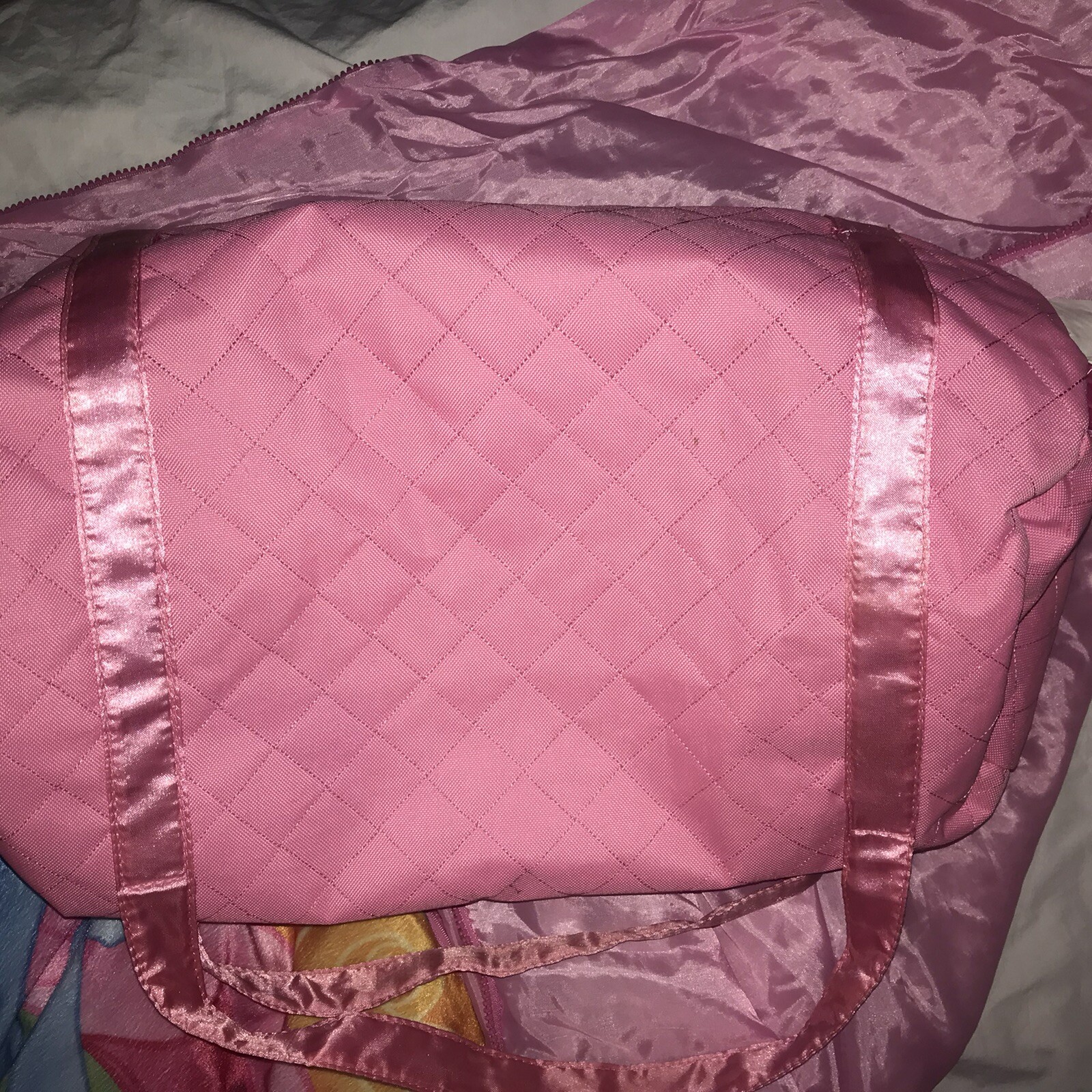 Disney Princess Aurora, Belle & Cinderella Kids Pink Duffle Bag And Sleeping Bag