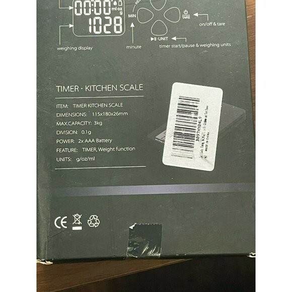 Drip Coffee Scale Timer Electronic Digital Kitchen Scale Portable White Sealed