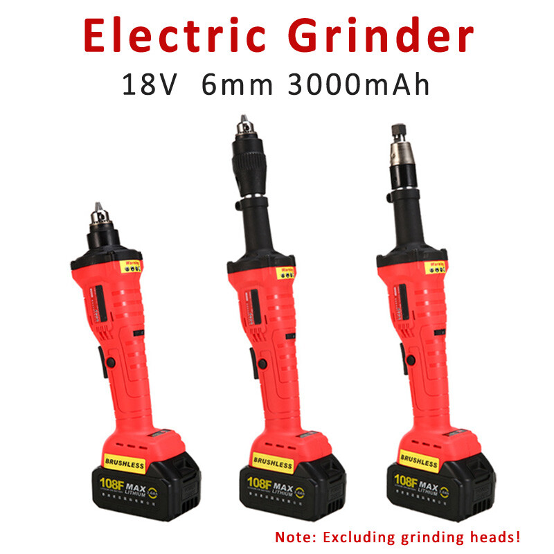 1200W 18V Electric Straight Grinder Handheld Variable Speed Grinding Machine 6mm