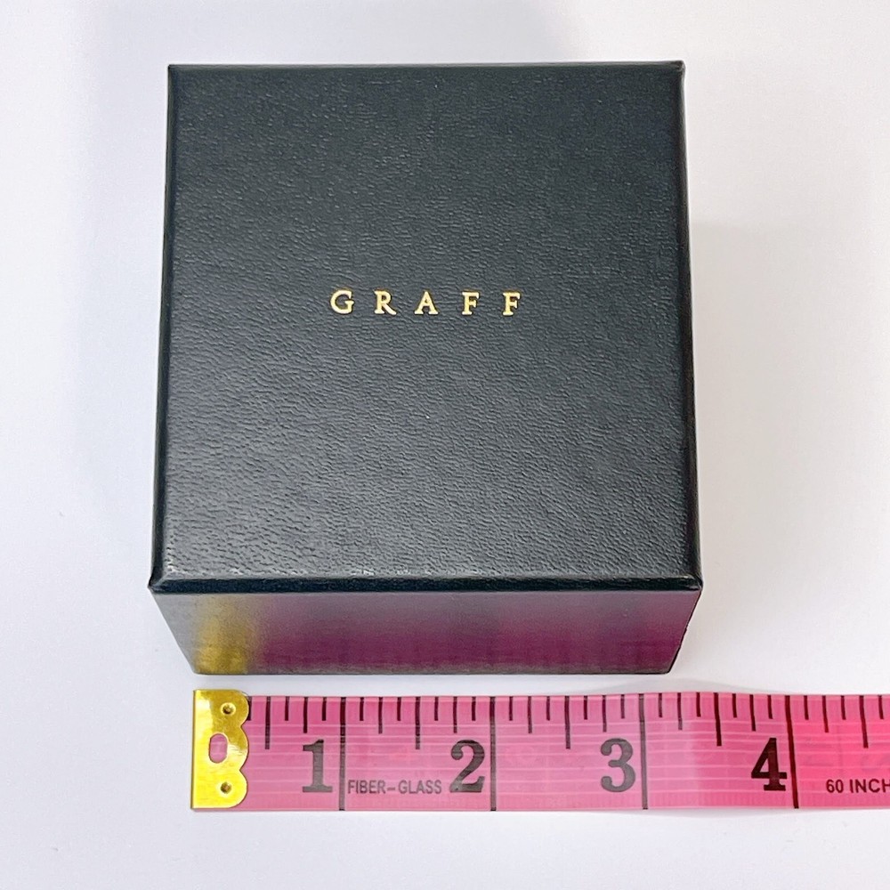 GRAFF Authentic Ring case Black Leather Accessories Jewelry box Damage case