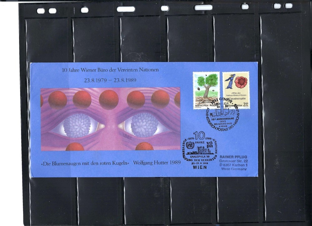 1989 Wolfgang Hutter Cover - Geneva Cancel - (741f)