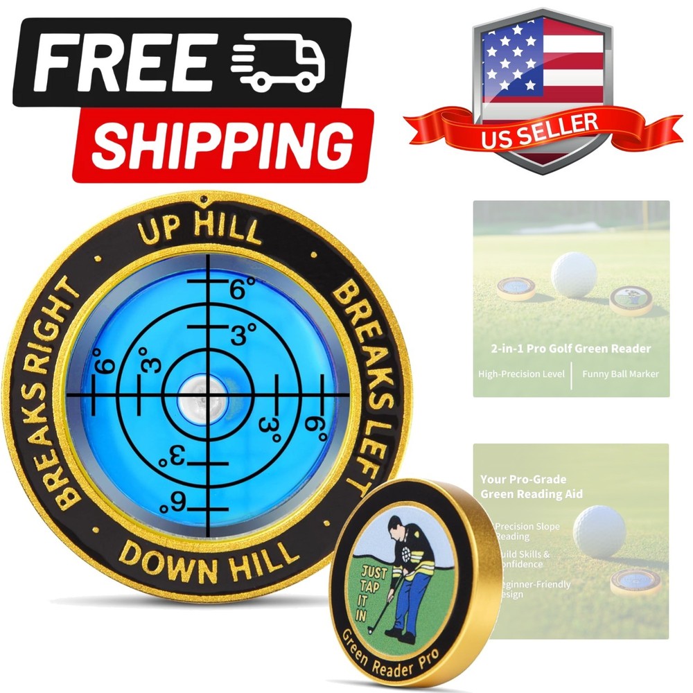 High Precision Golf Green Reader Funny Ball Marker Golf Putt Training Aid Bub...