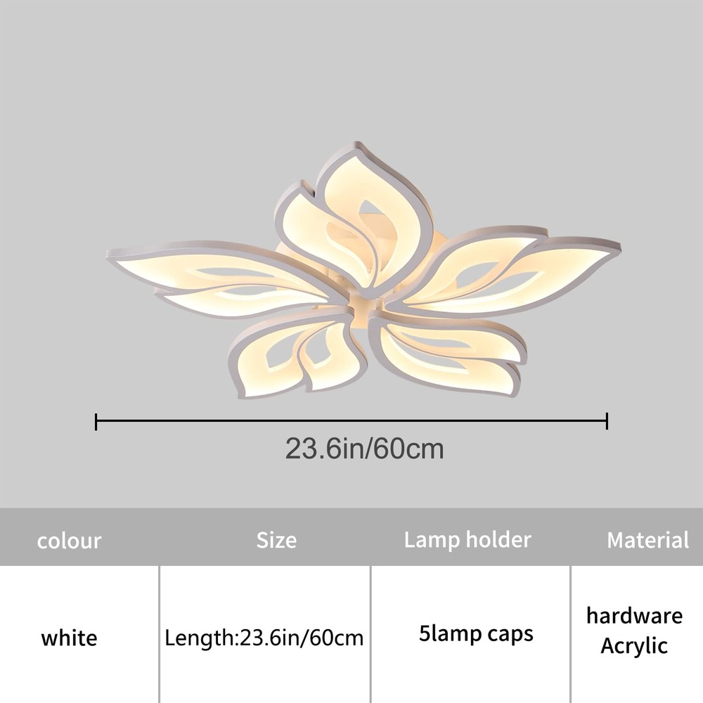 Modern Ceiling Light,23.6” Dimmable LED Chandelier Flush Mount Ceiling Lights...
