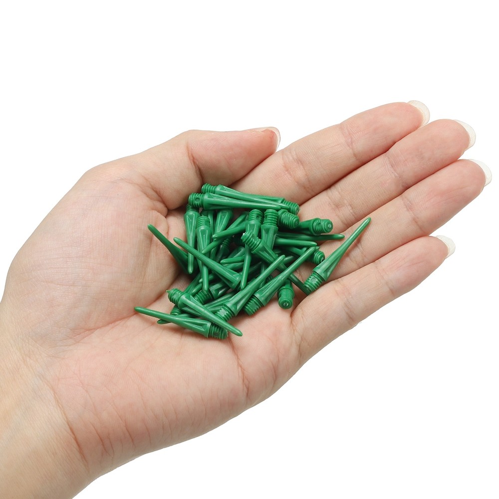 Plastic Dart Tips, 60 Pack 2BA Thread Soft Dart Tips Plastic Tip, Green