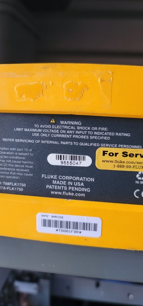Fluke 1750 3 Three Phase Power Quality Recorder Analyzer Meter