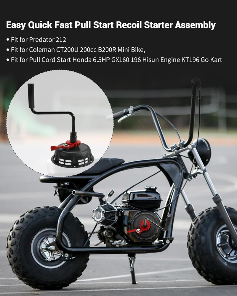 Upgrade Easy Quick Fast Pull Start Recoil Starter Assembly Fit for Predator 212,