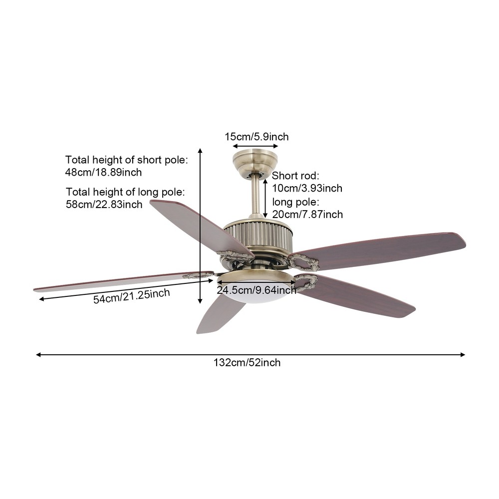 Ceiling Fan Light With Remote Control Modern Dimmable Led Ceiling Fan Light