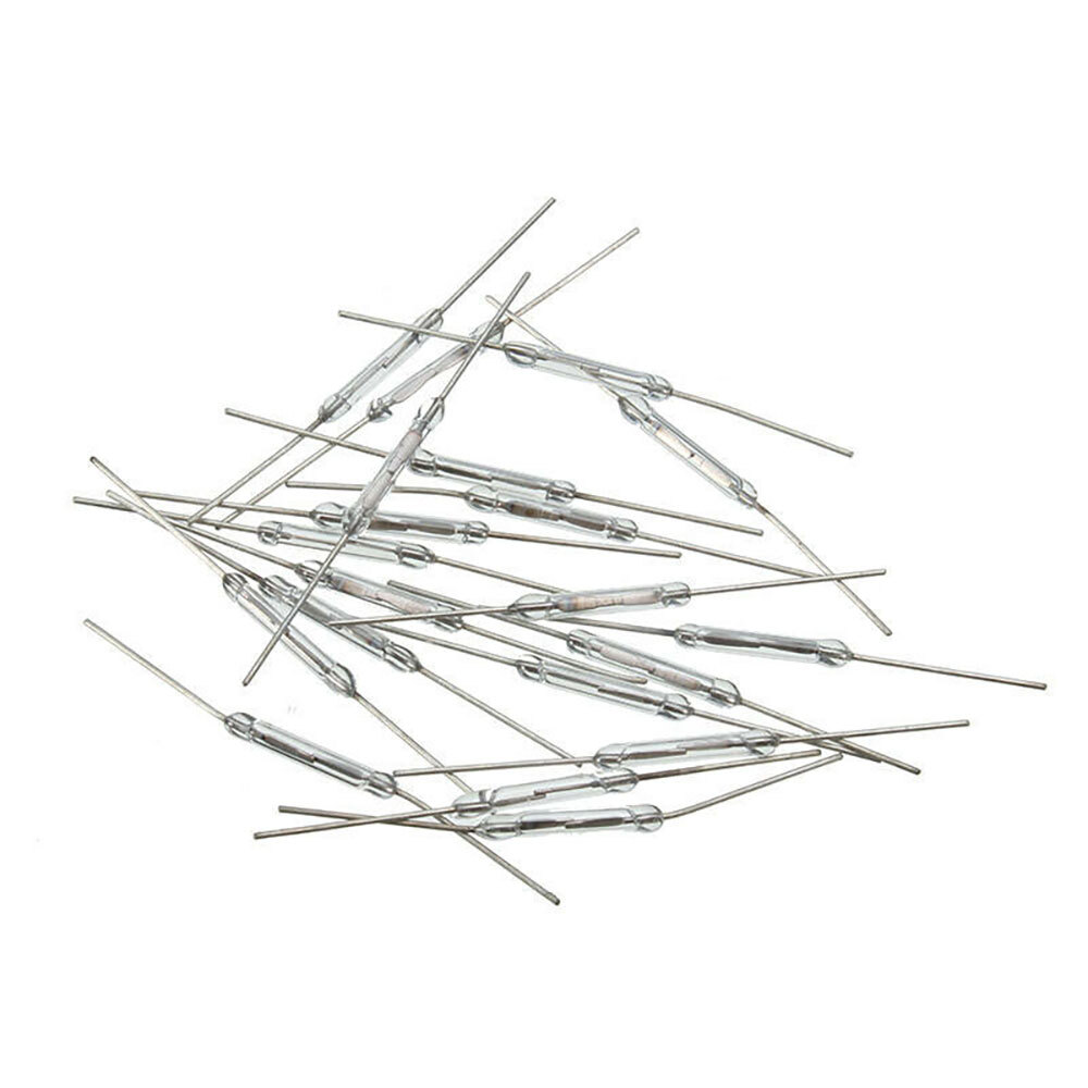 40 X Magnetic Glass Reed Switch 2 x 14 mm Normally Open N/O 2-Pin Low Voltage US