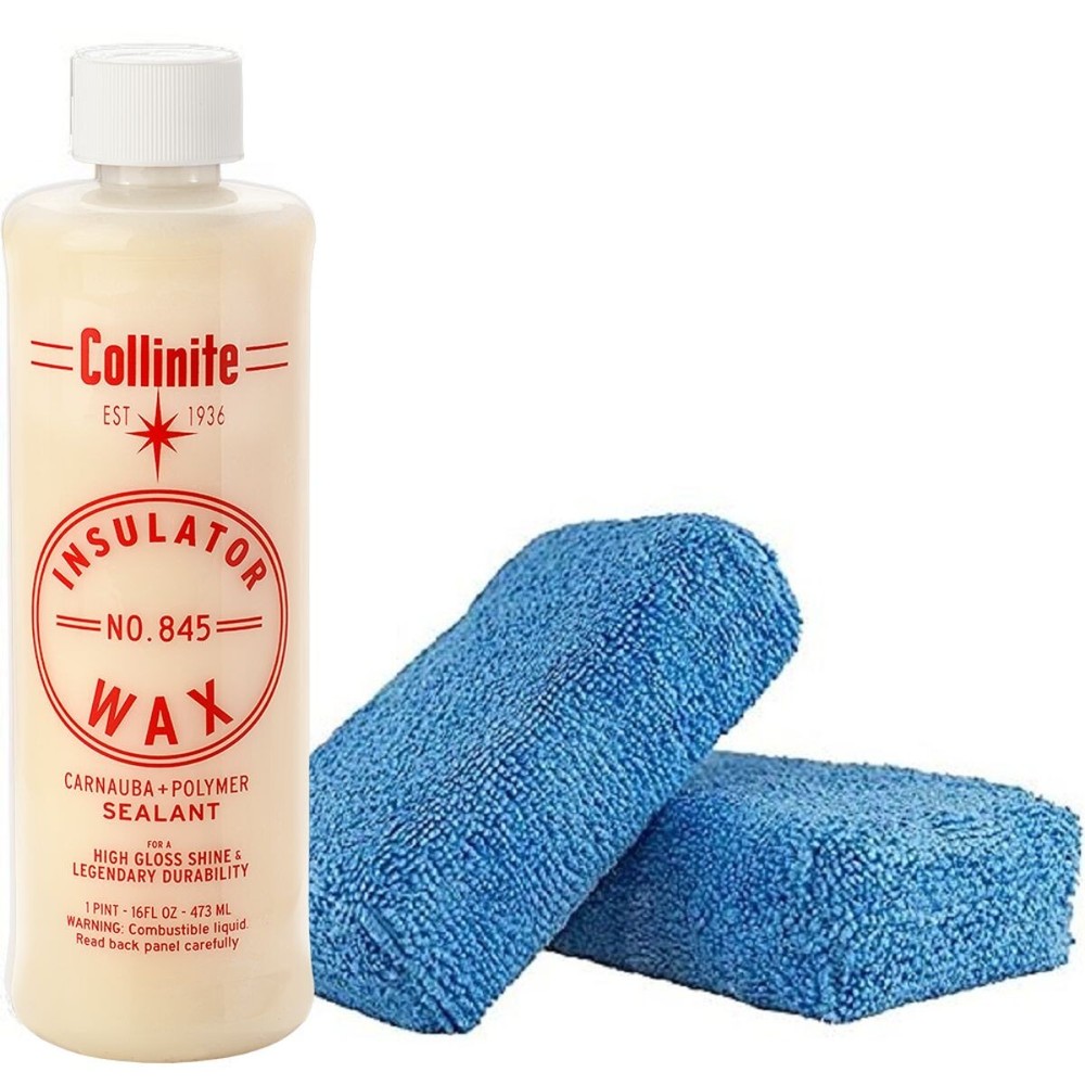 Collinite 845 Insulator Wax 16 Fl Oz with 2 Microfiber Sponge Applicators