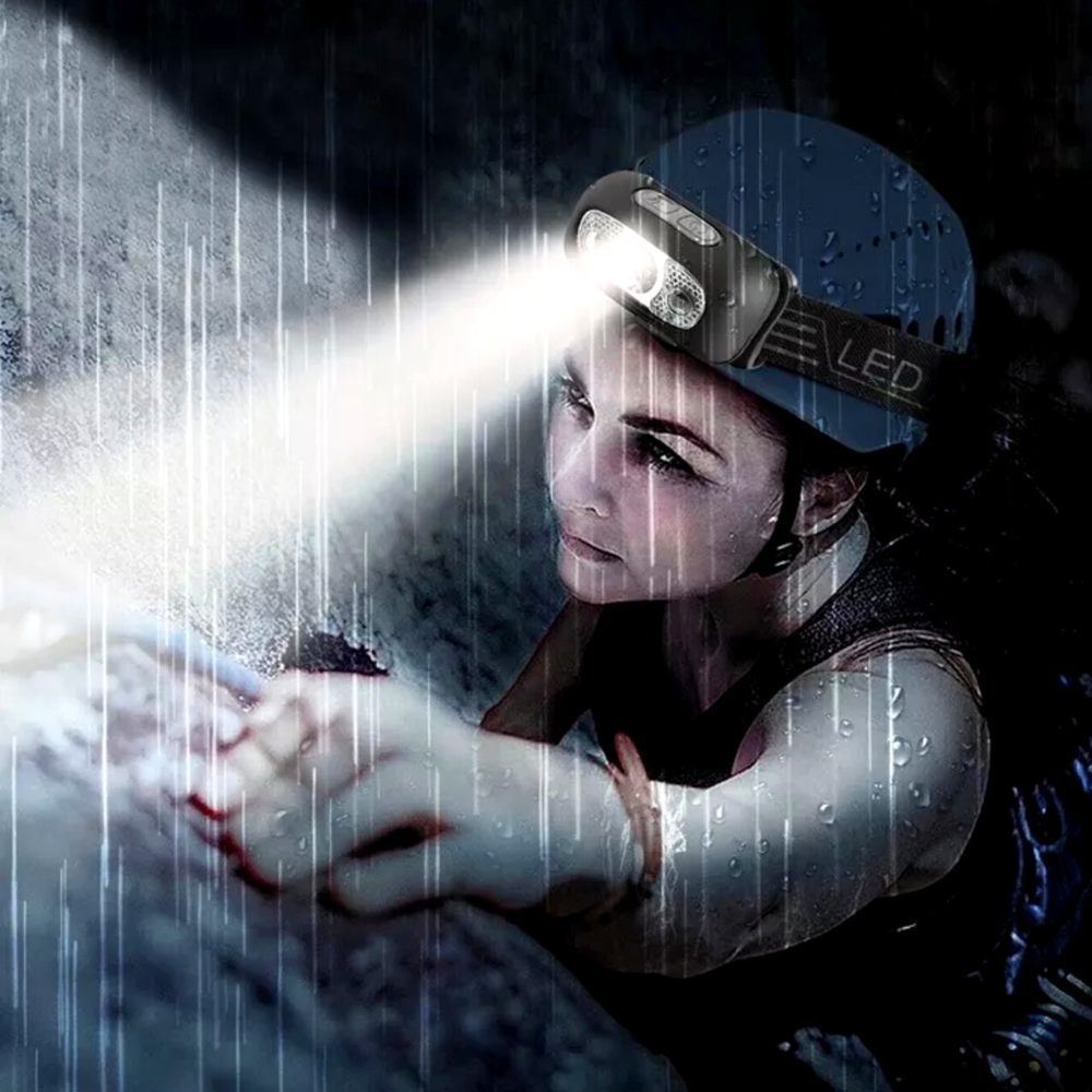 Lampara de Cabeza LED Impermeable USB Recargable Linterna para Correr - Multiuso