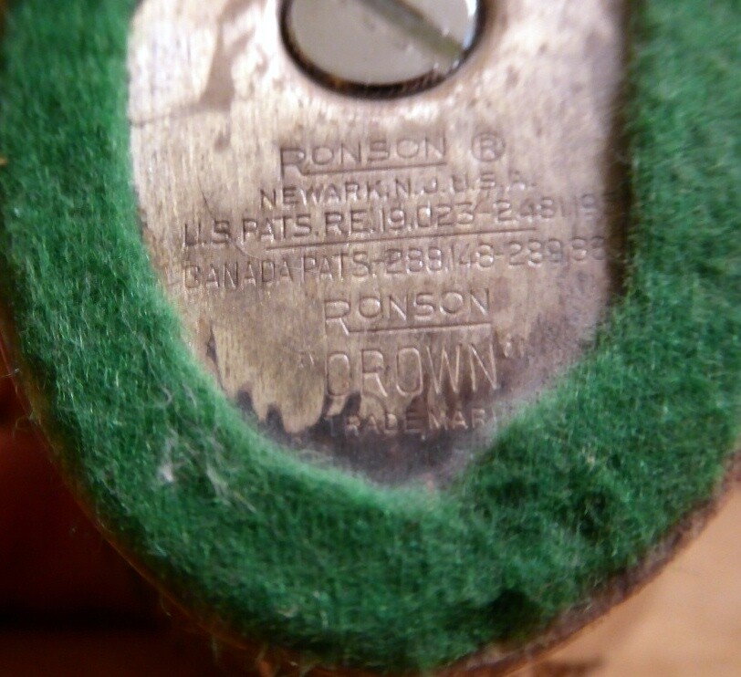 Vintage Ronson Crown Silver Plated Table Lighter