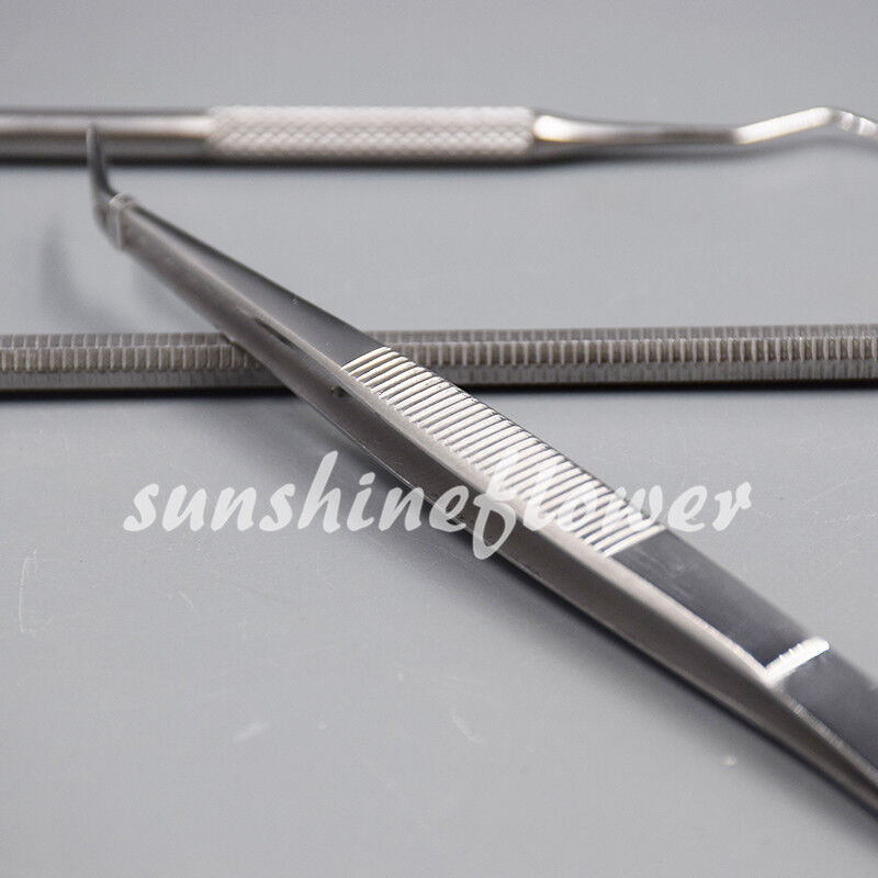 3 Pcs/Set Dental Instruments Basic Set Mouth Mirror Explorer #4 Cotton Plain