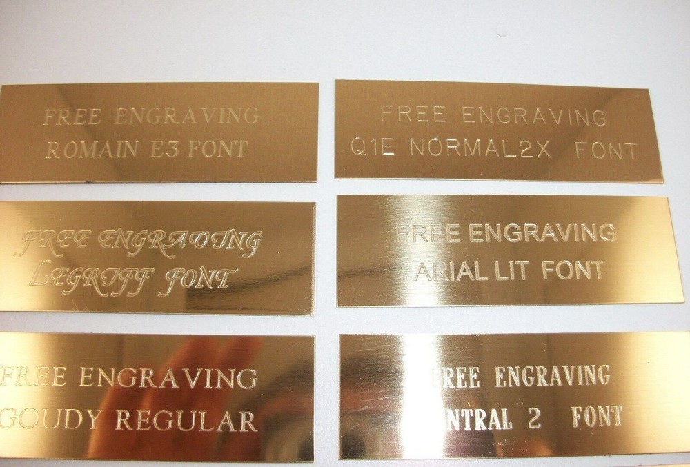 Custom Engraved 2" x 3/4" Brass Plate