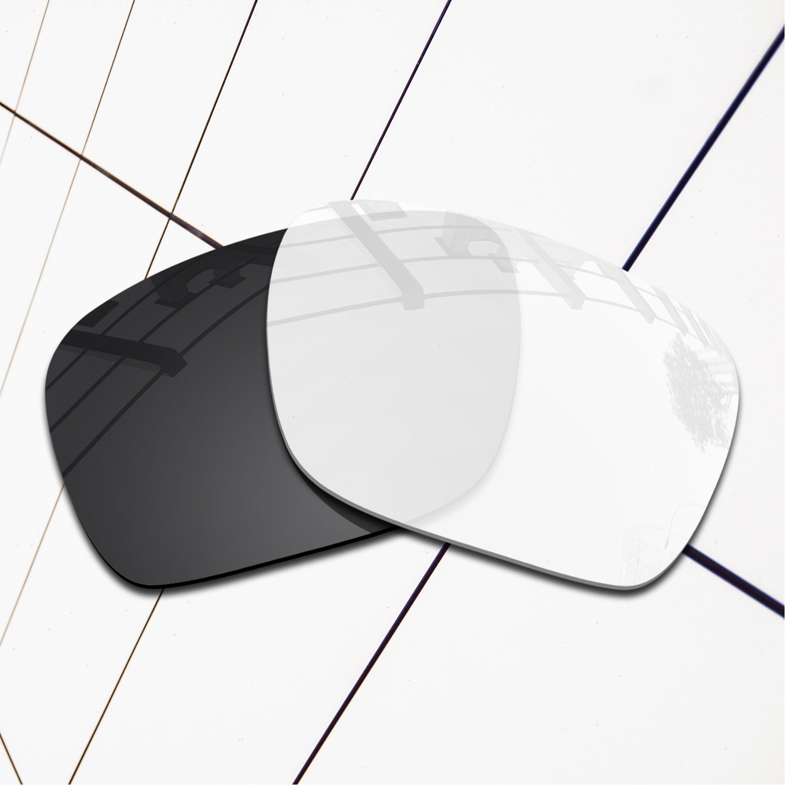 Replacement Lenses for-RayBan Meta Wayfarer RW4006 50mm /RW4012-50 Transparent