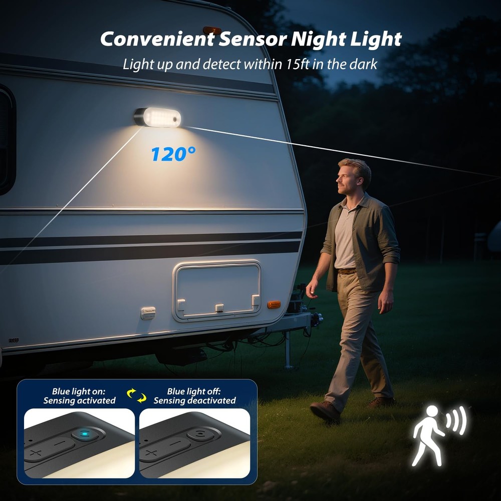 Motion Sensor Camping Lights,Rechargeable Camping Lantern, Portable Hanging T...