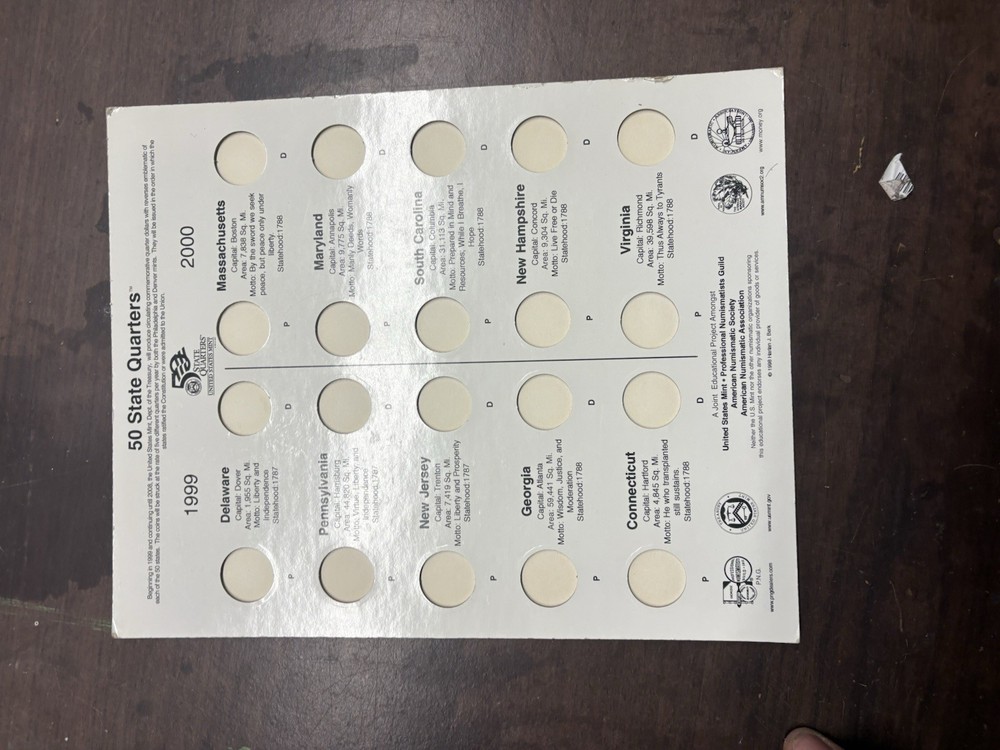 Whitman 50 State Quarters coin folder