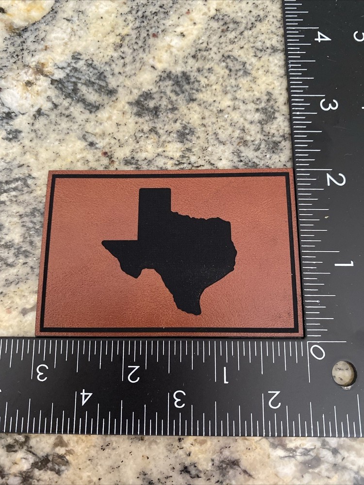 Texas  Leather  Hat Patch Adhesive Backing Iron On