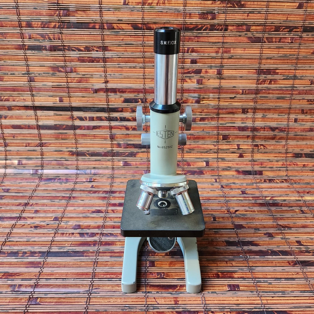 ESTEN MICROSCOPE NO. 652502 - Made in Japan, VERY SOLID CONSTRUCTION