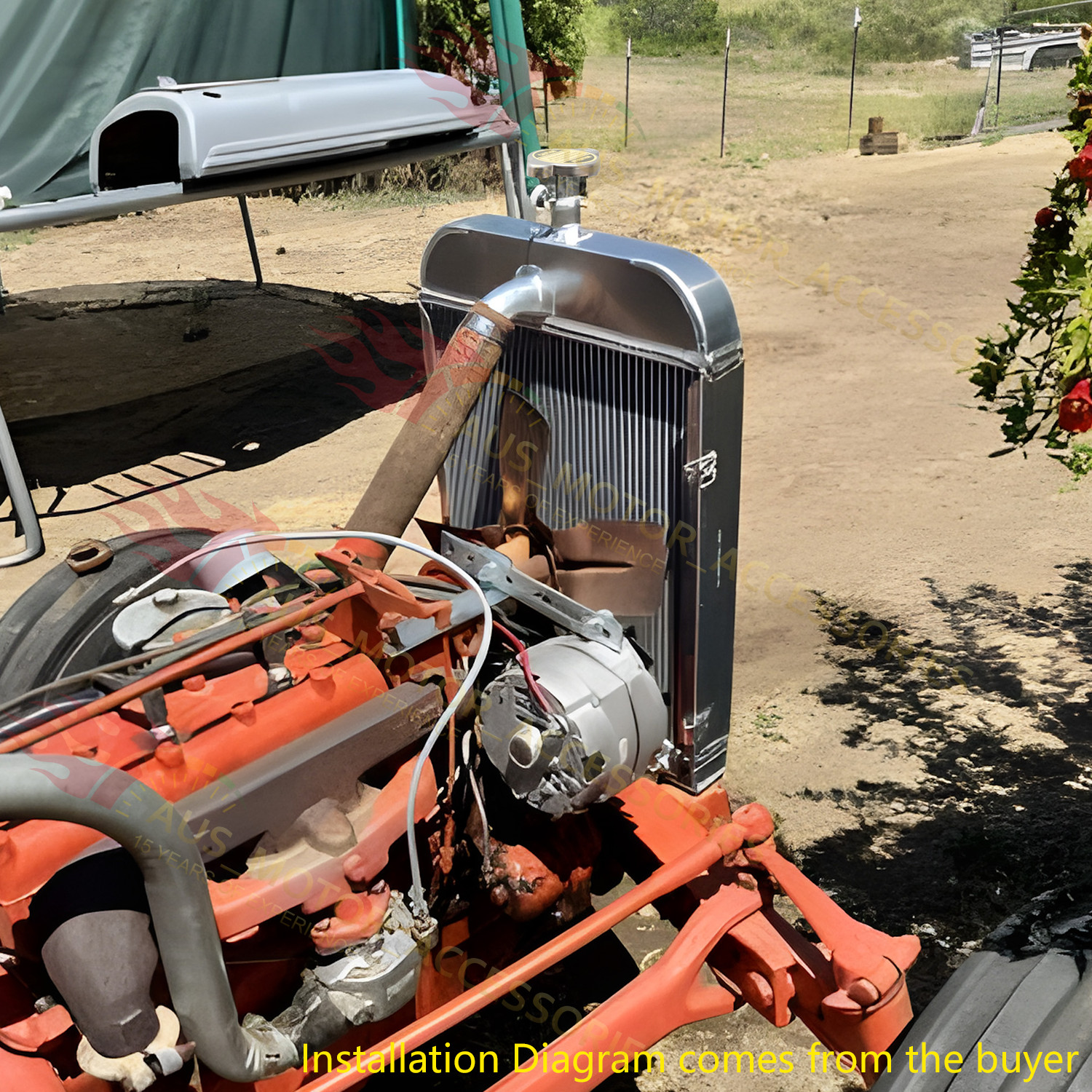 Aluminum 3 Row Tractor Radiator For Ford 2N 8N 9N Model 8N8005 w/ Radiator Cap