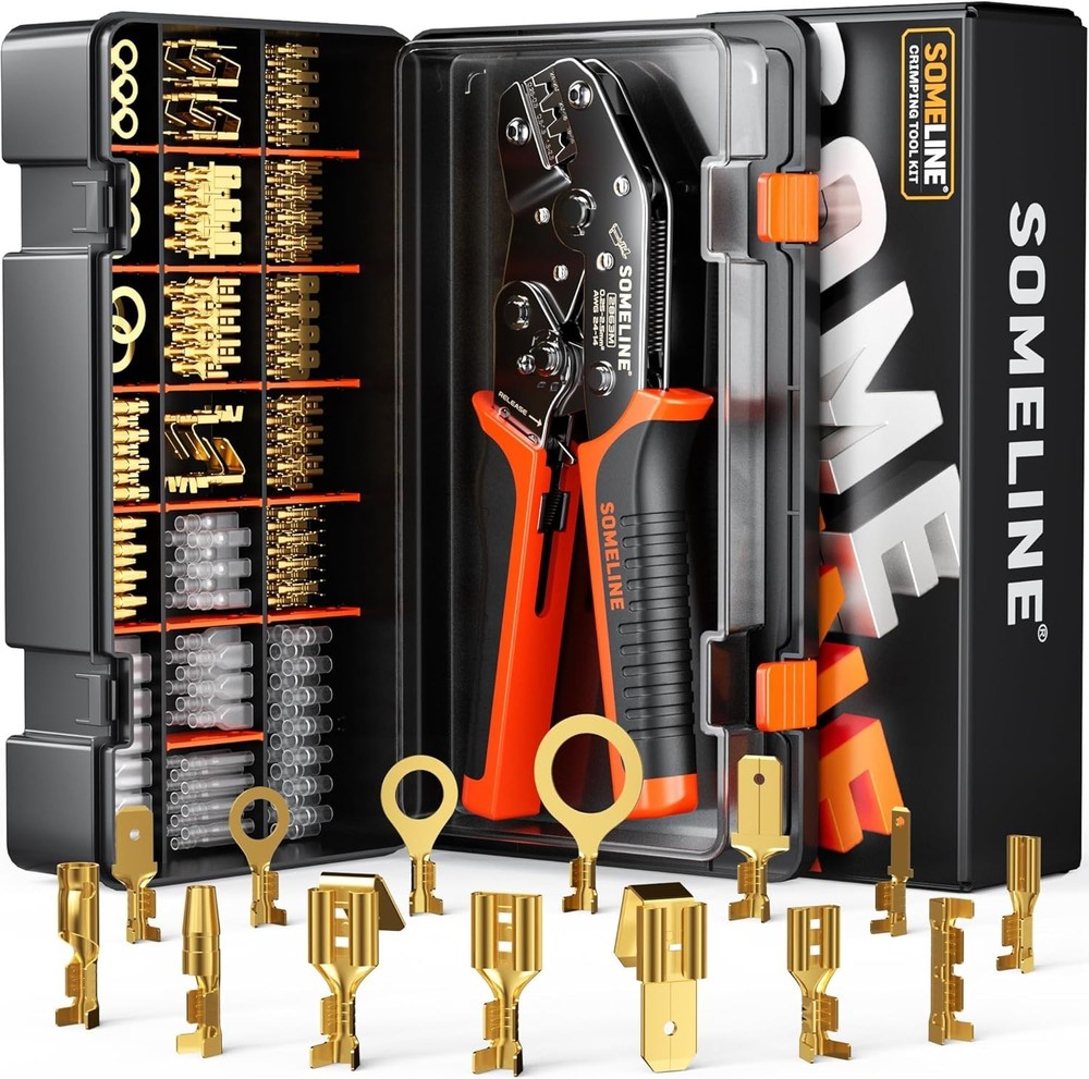 Crimping Tool Kit with 14 Sizes Terminals