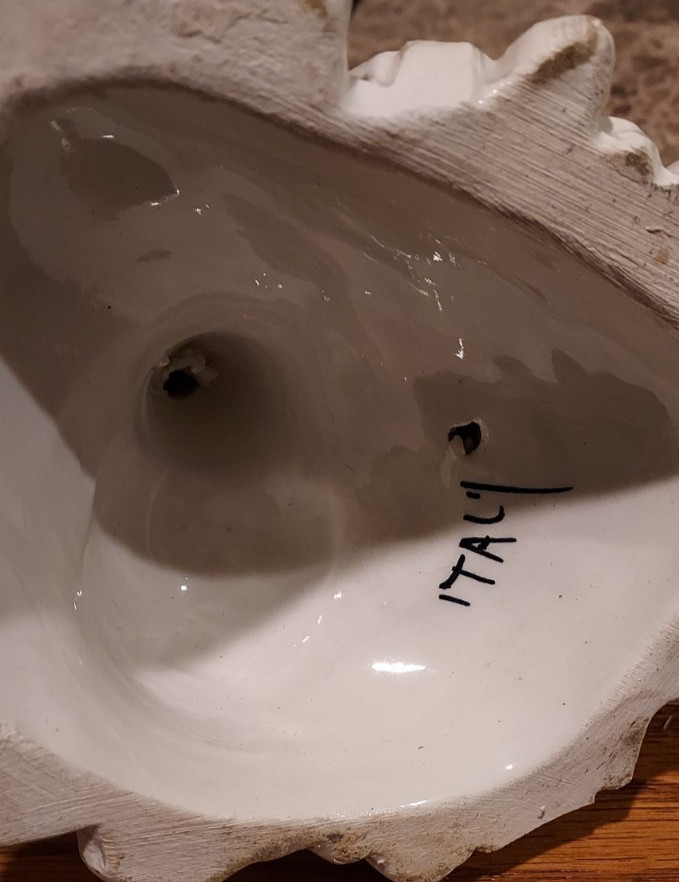 Large Italian Ceramic White Rooster/ Chicken 14"