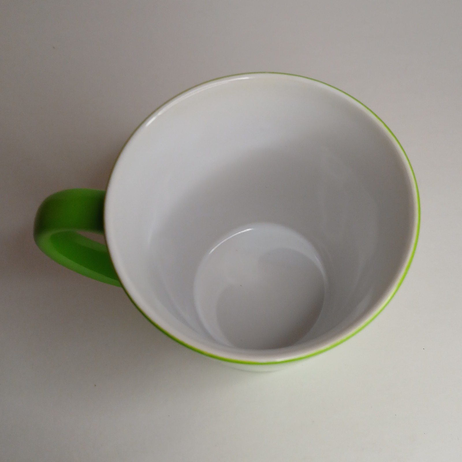 Cornwells Turkeyville USA Bright Green Ceramic Coffee Mug Marshall MI HTF Rare