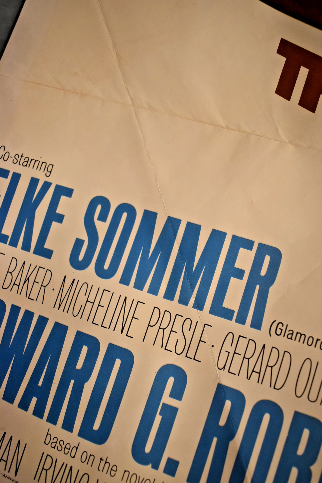 ORIGINAL THE PRIZE 24" X 41" Movie Theater Poster Paul Newman