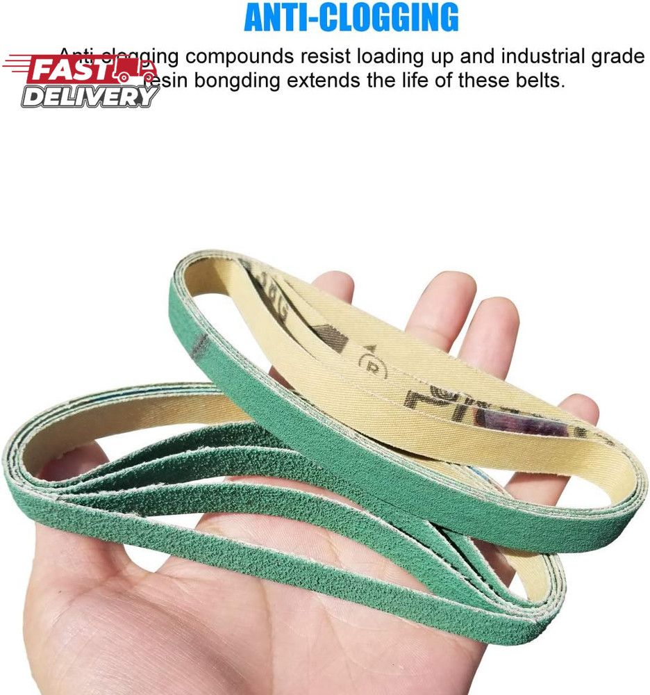 24 Pack 1/2" X 10" Replacement Knife Sharpener Sander Belt Kit for Work Sharp WS