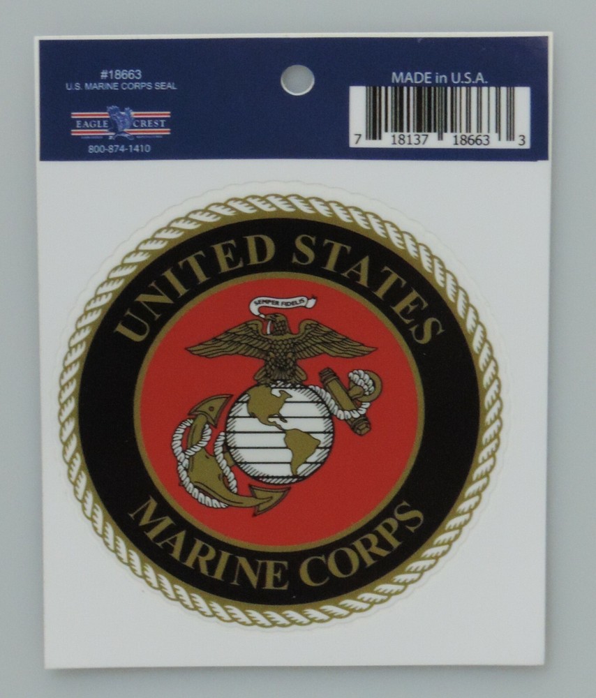 MARINE CORPS EAGLE GLOBE & ANCHOR SEAL WINDOW DECAL~STYLE # 18663