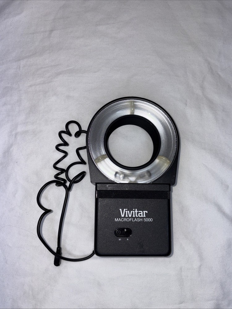 VIVITAR MACROFLASH 5000 RING FLASH W/52MM ADAPTER UNTESTED