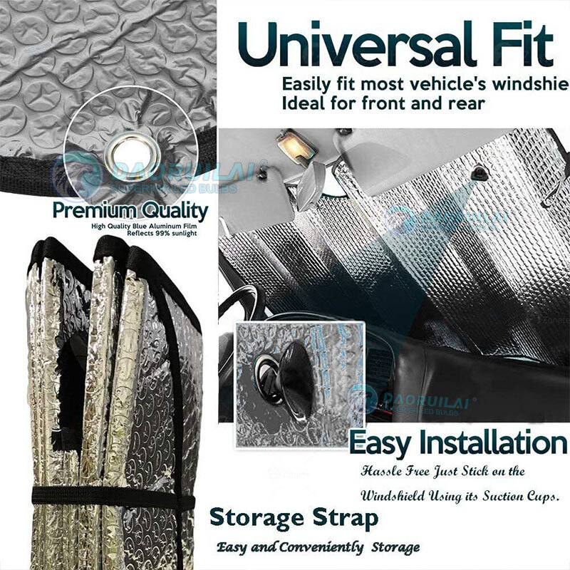 Foldable Auto Car Front Window Windshield Sun Shade Shield Cover Visor UV Block