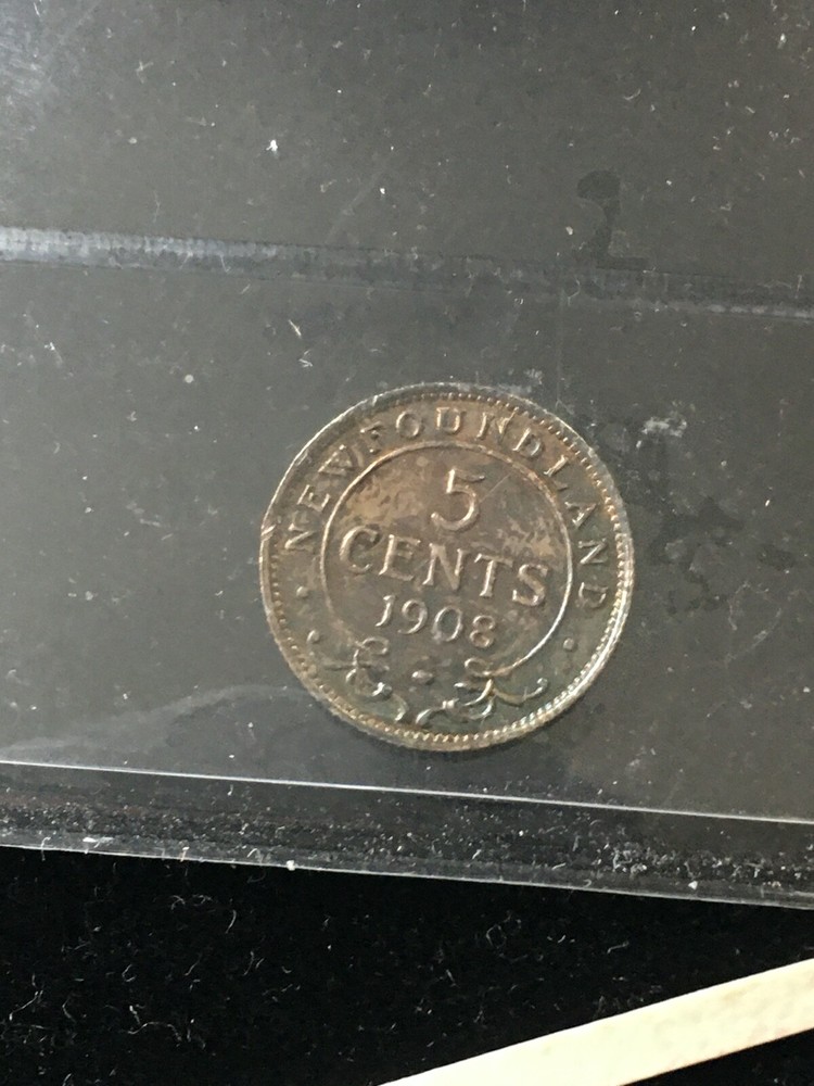 1908 ICCS Graded Newfoundland, ¢5 Cent, **MS-63**