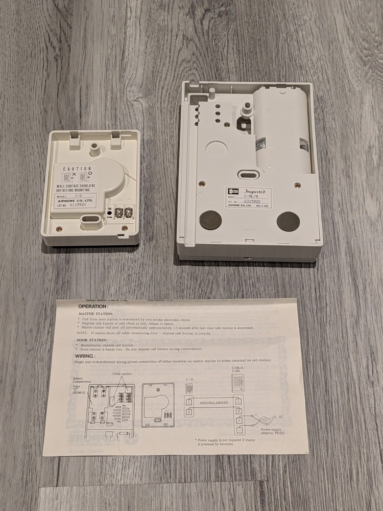 Aiphone C-123L/A Chimecom Set, 1 Door Station, 1 Master Station Intercom System