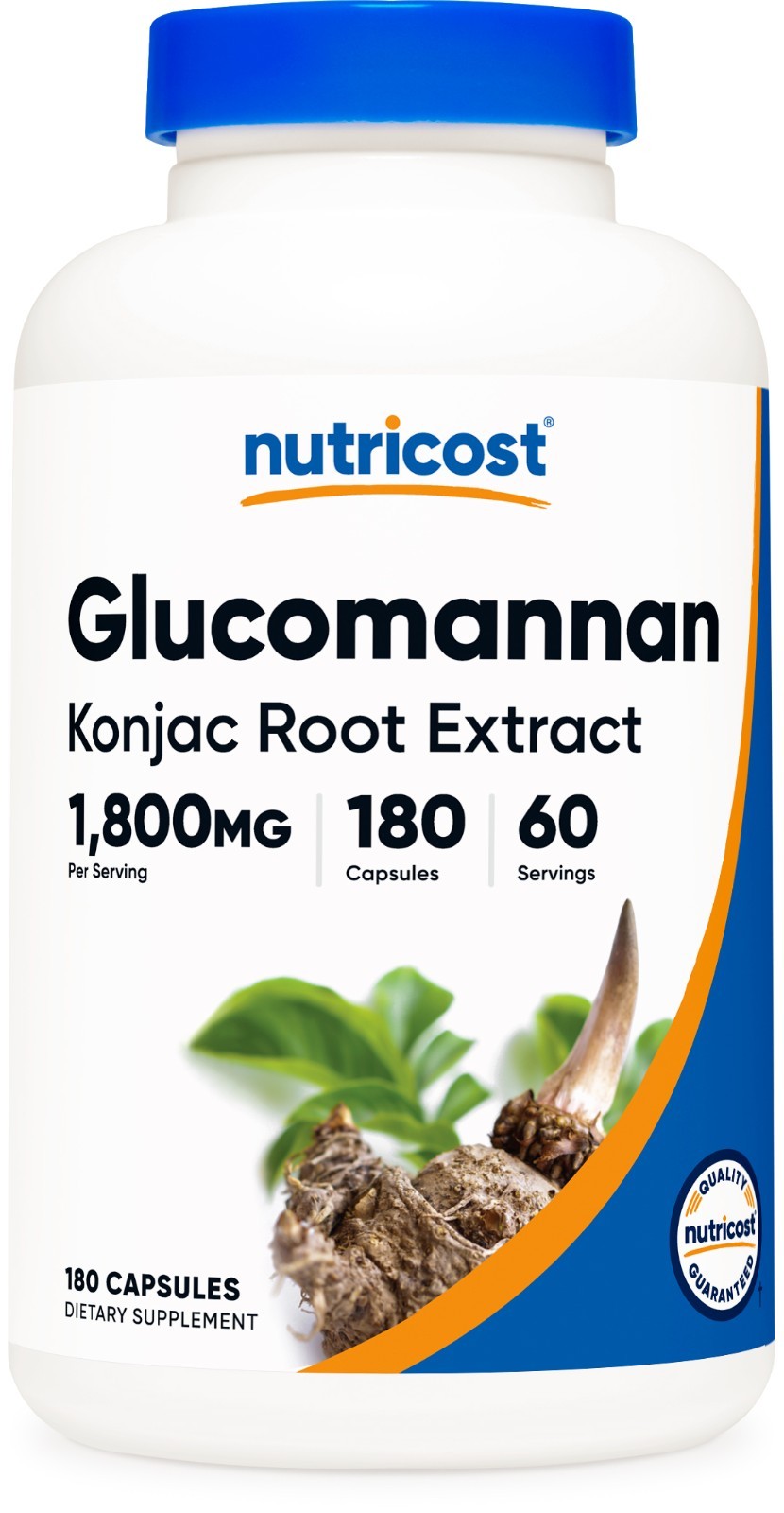 Nutricost Glucomannan 1,800mg Per Serving - 180 Capsules