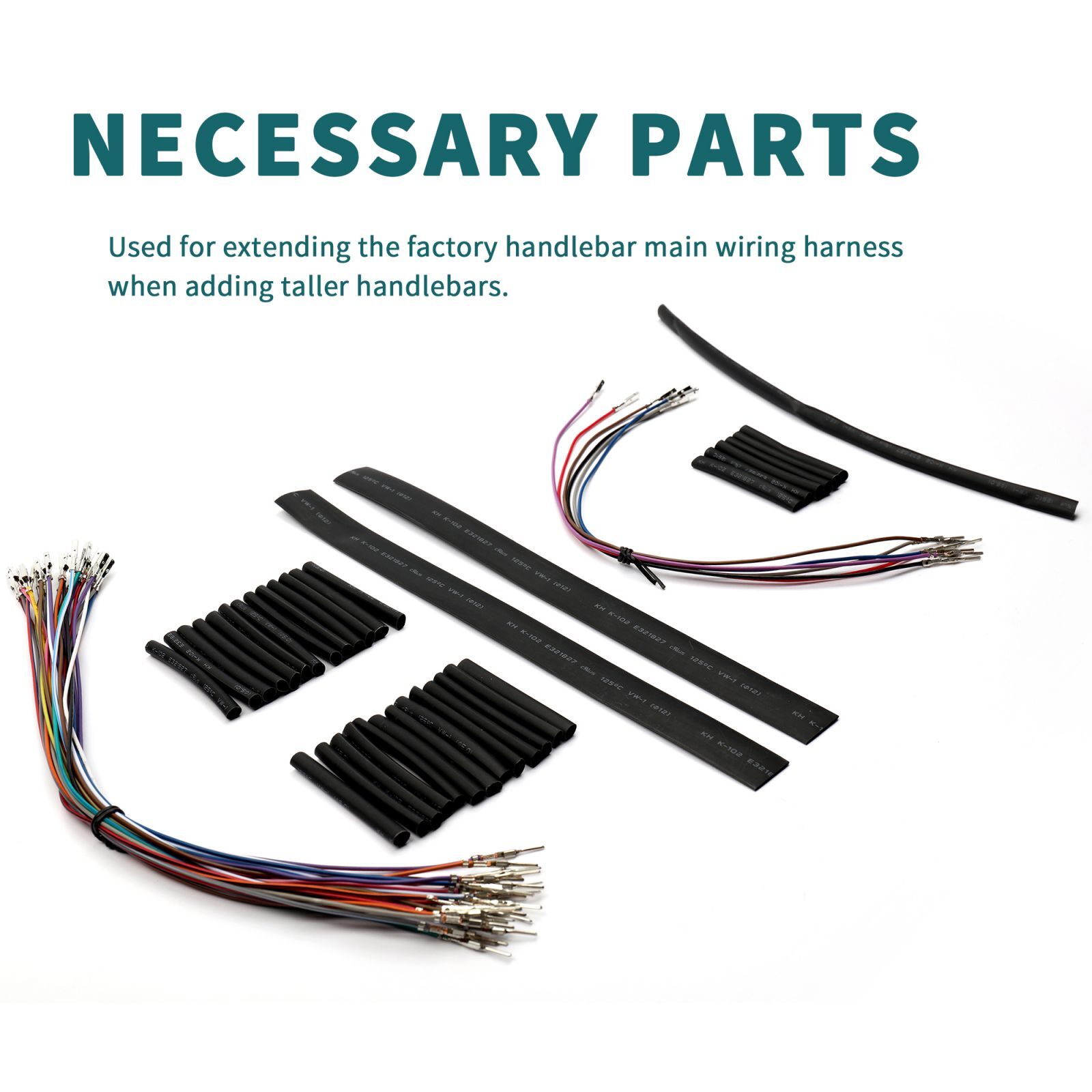 14" 16" Handlebar Electronic Extension Wire Cable Harness Kit For Harley Touring