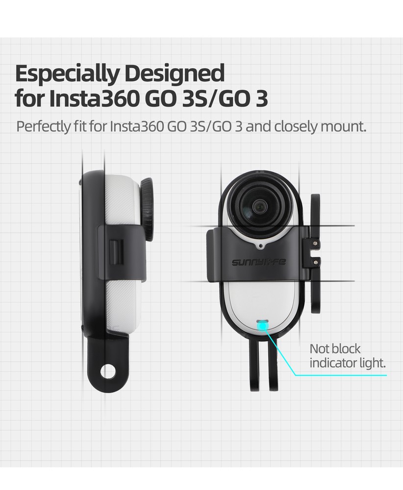 For Insta360 GO 3S horizontal and vertical shooting bracket GO3 frame adapter