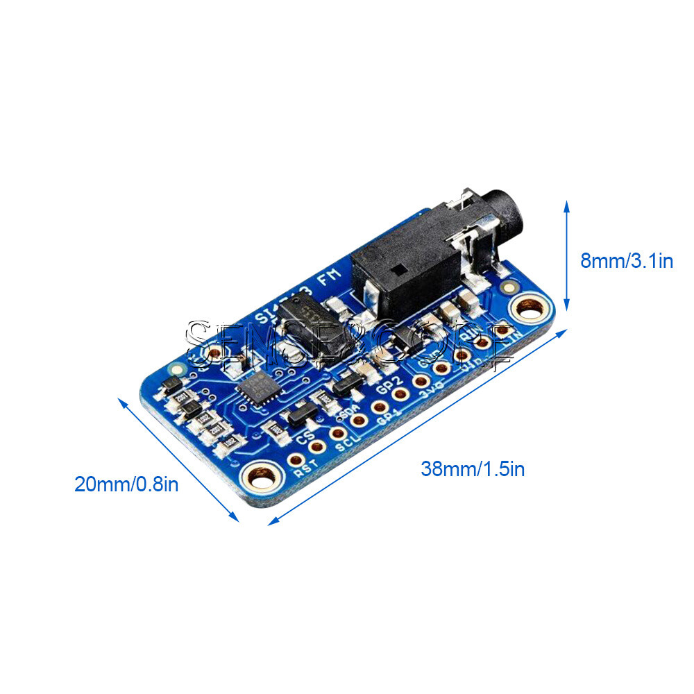 All-in-one Stereo Audio FM Transmitter Module Breakout Board - Si4713 Frequency-