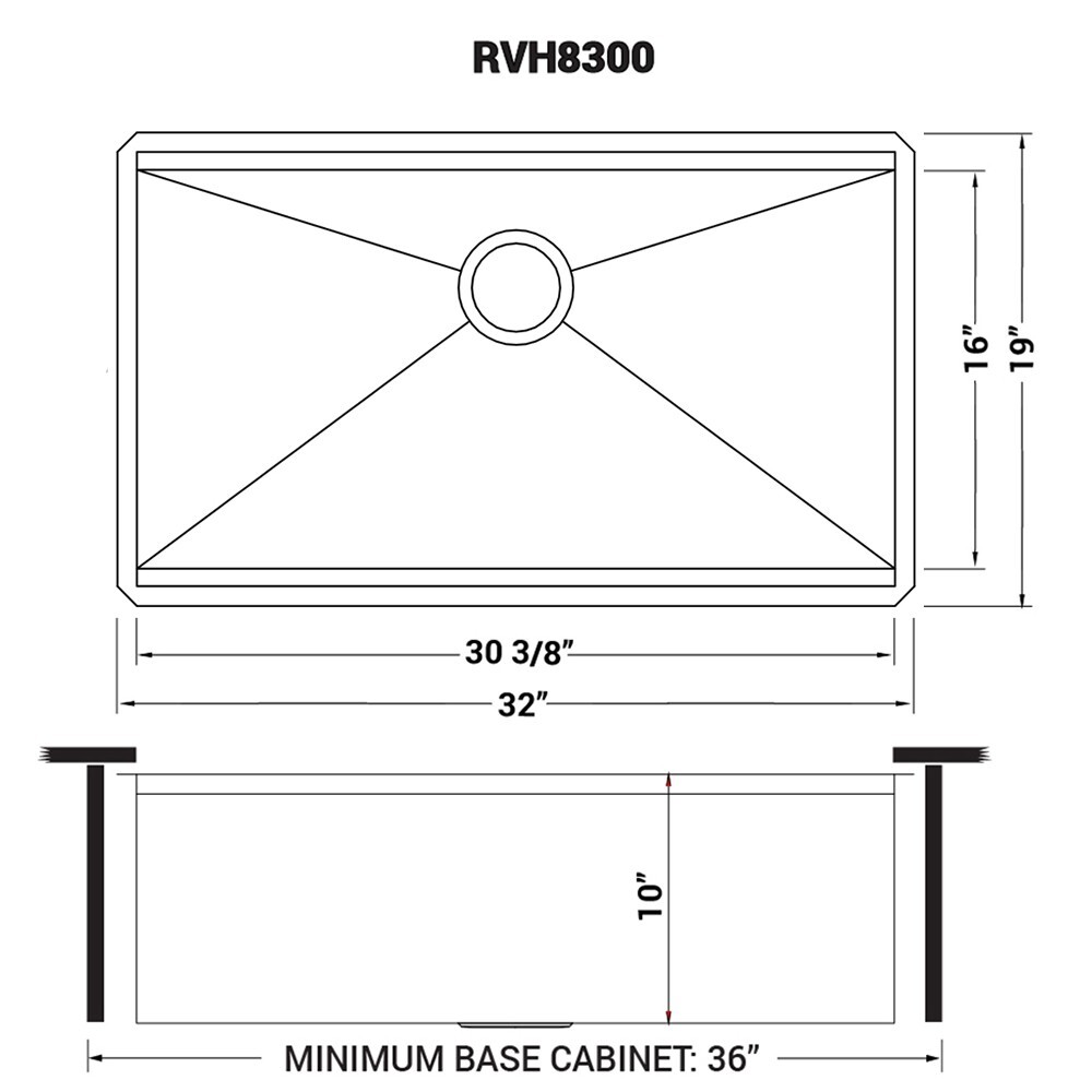 Ruvati 32-inch Undermount Workstation Kitchen Sink Single Bowl - RVH8300