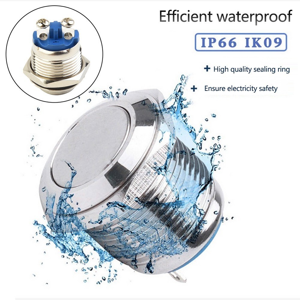 High Quality Button Switch Push Button 12V 16mm 3~220V Accessories Brass