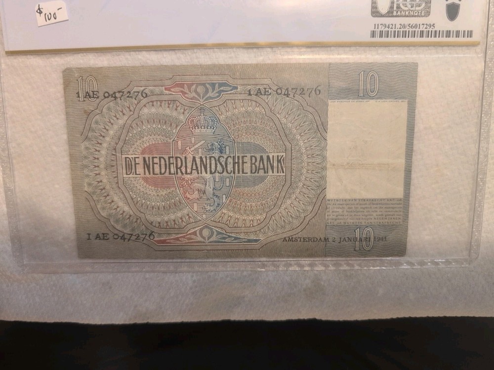 Netherlands/De Netherlandsche Bank 1941 Vf20 Pcgs