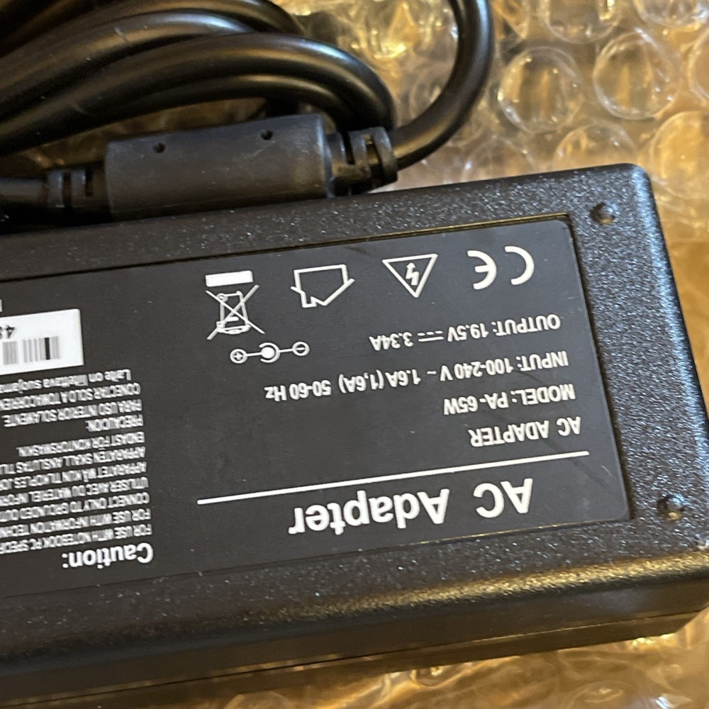 Replacement AC Adapter Charger Model PA-65W for Laptop / Electronics