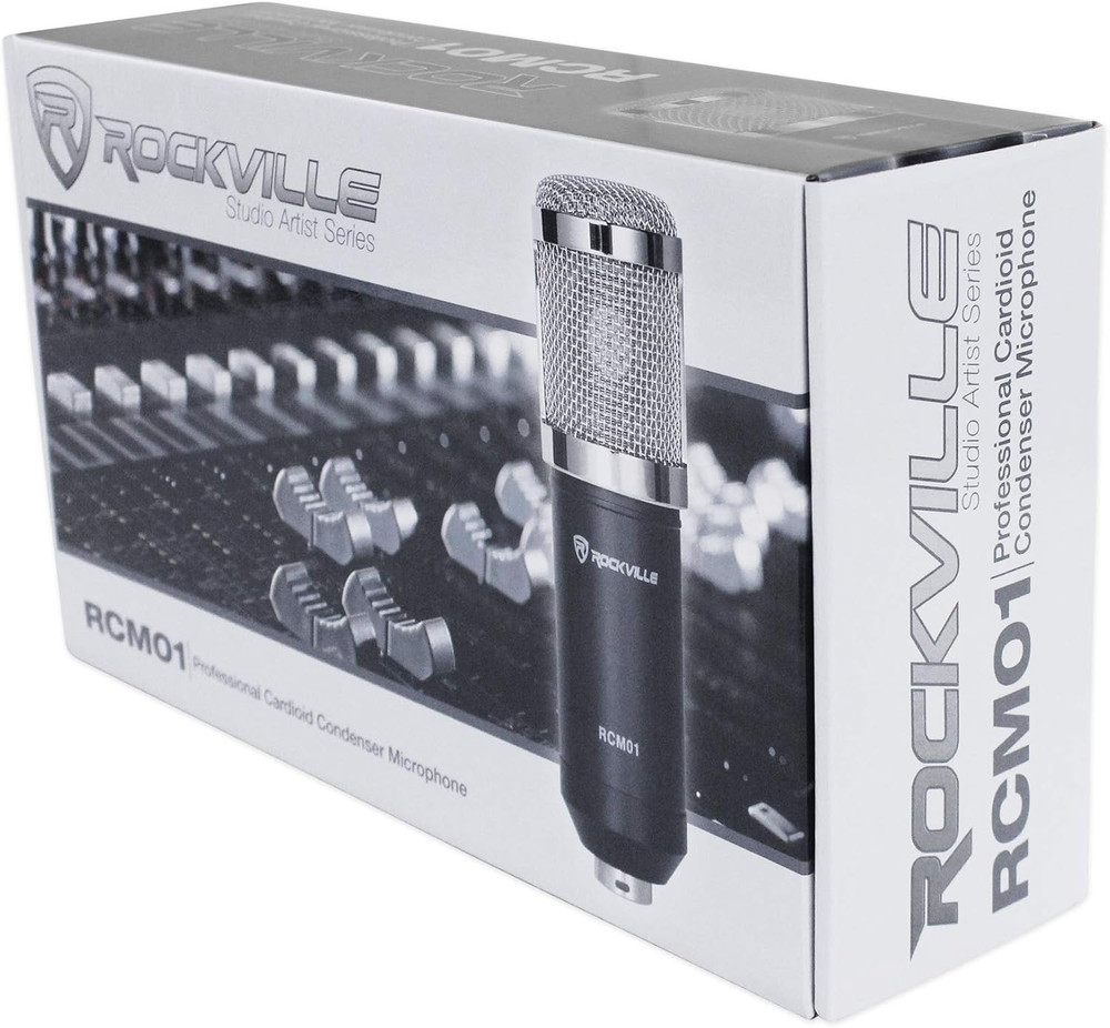 RCM01 Pro Studio Condenser Microphone, 200 Ohm, Cardioid Pattern, Metal Shock Mo