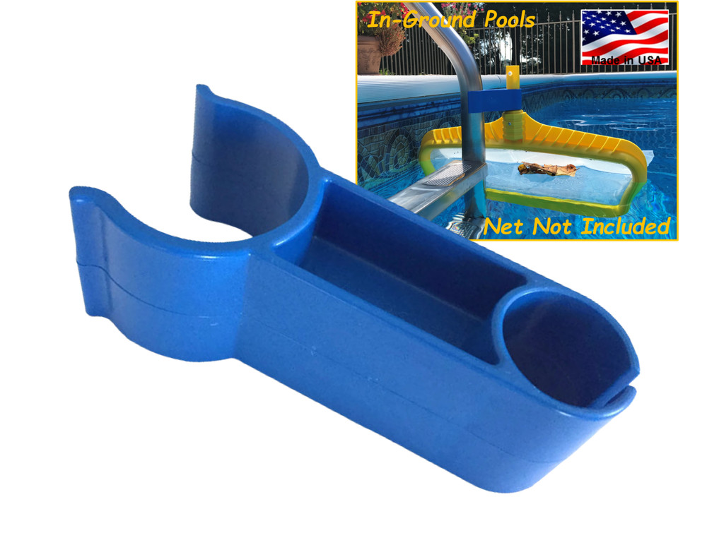 Leaf Bone - Leaf Net Skimmer Clip, Pool Net Ladder Attachment (Net Not Included)